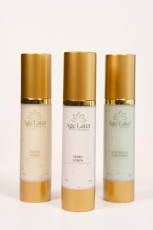 Hydra Lotion bottle showing texture and consistency